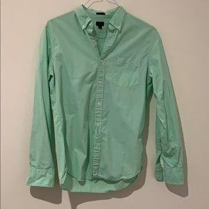 J Crew Green Button Down (Slim)